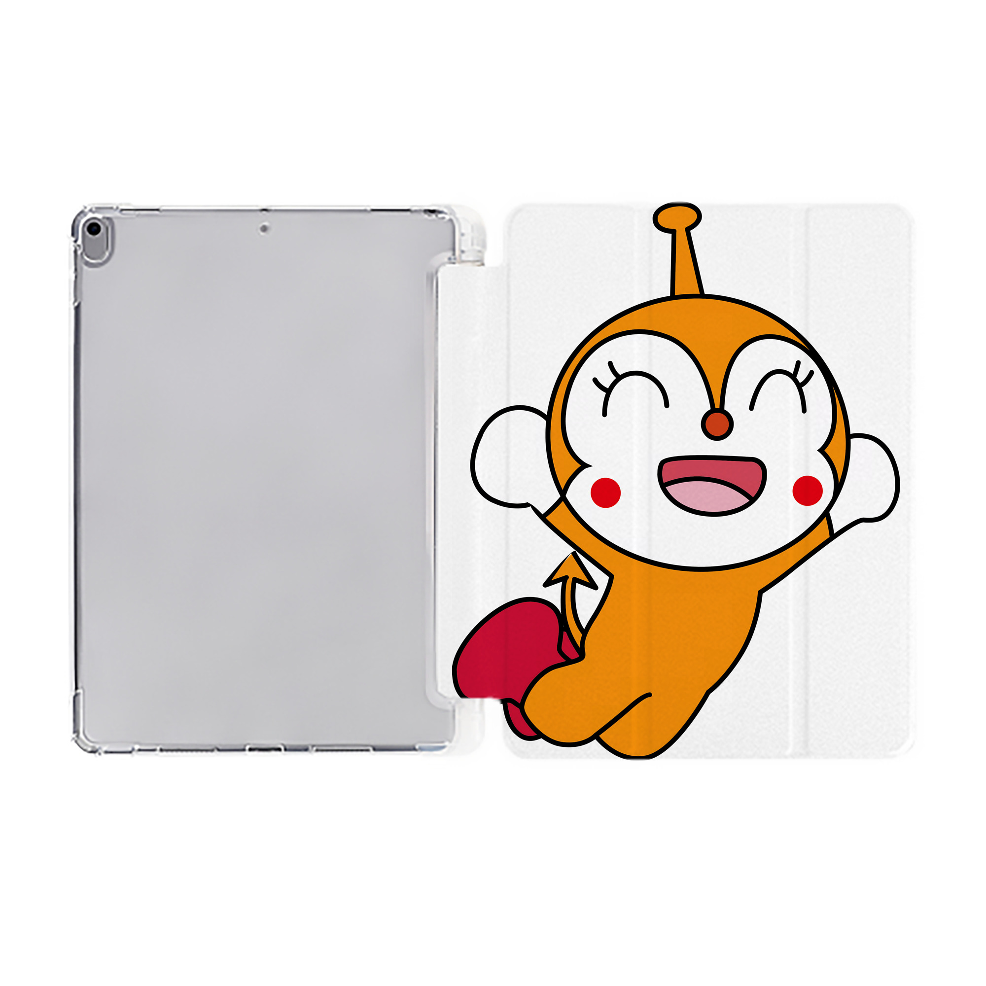 （画像用） アンパンマン Anpanman IPad ケース ペン収納付き 三つ折りスタンド PUレザー×シリコン 対応機種9.5/10.5/10.9インチ